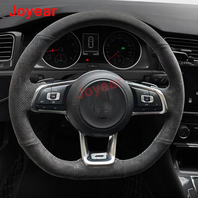 Für Volkswagen Golf 6 Gti Mk6 Vw Polo Gti Scirocco R Passat Cc R-Linie 2010 Angepasst Hand Nähen Braid Auto Lenkrad Abdeckung