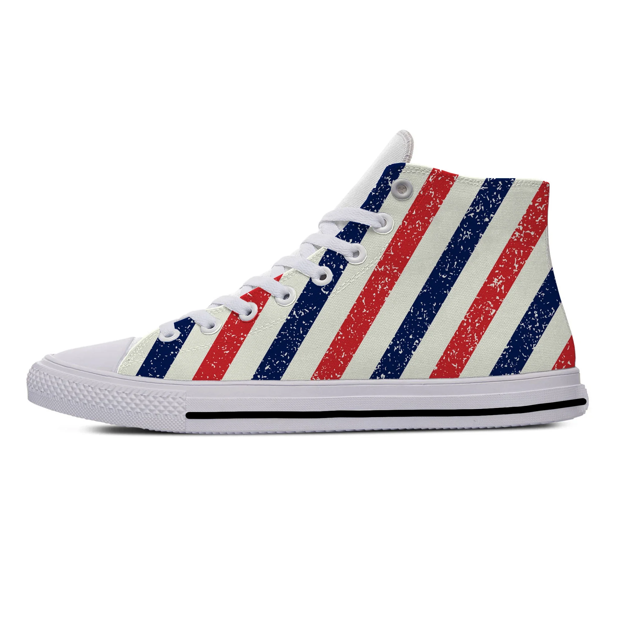 Hot Barber Stripes Aesthetic Fashion High Top Lightweight Breathable Men Women Sneakers Casual Novelty Summer Latest Board Shoes
