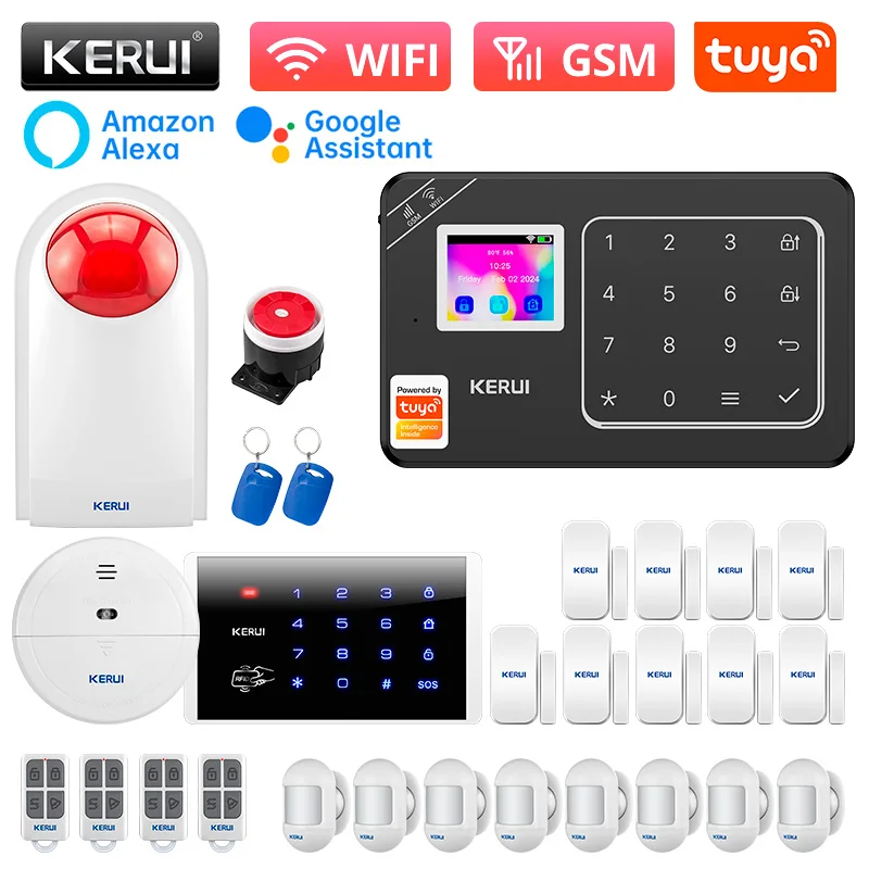Wireless Home Burglar Alarm WiFi GSM Alarm System Smart Home Tuya Smart Life App