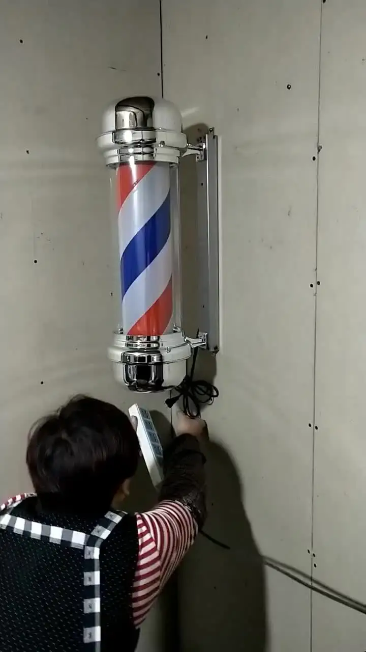 Barber Pole Light LED Mounted Sturdy Signage Light Easy