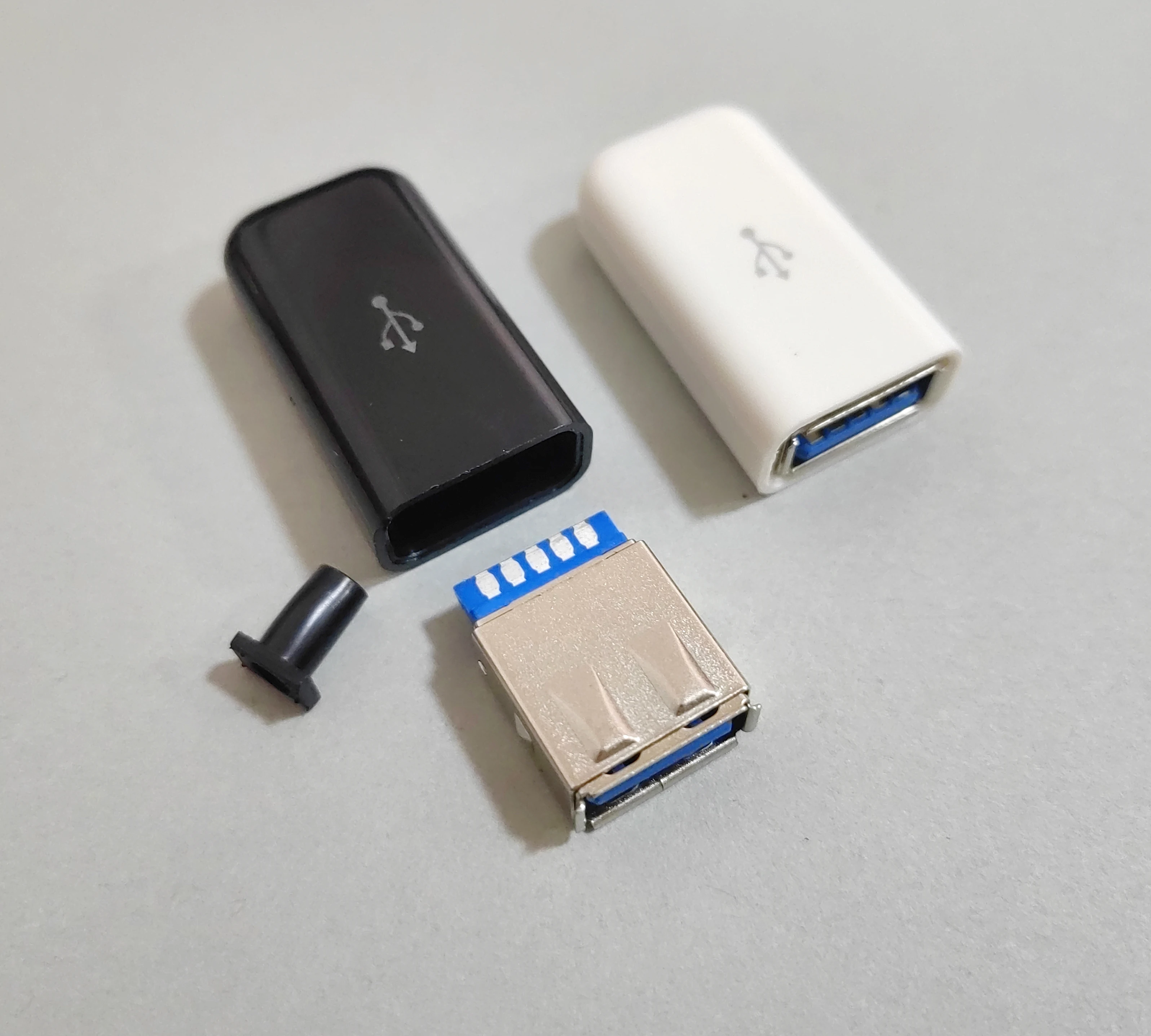 1/5 세트 USB3.0 남성 여성 커넥터 플러그 용접 고속 충전 충전기 플러그 데이터 연결 어댑터 소켓 DIY USB 키트