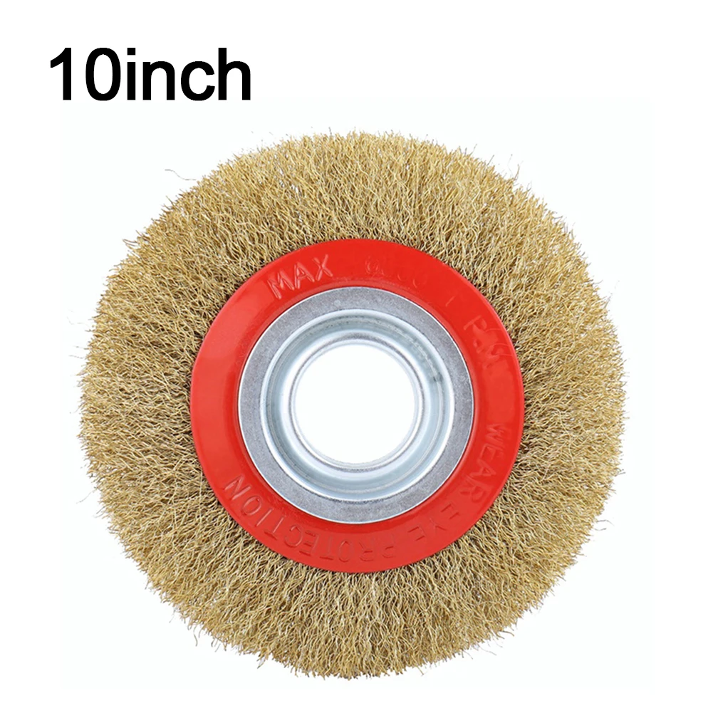 

Wire Brush For Metal Wood Rust Removal Stainless Steel 10inch 250mm Drill Polishing Grinding Wheel Small Brush Accessories