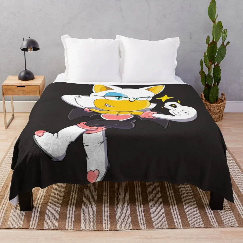 

Rouge the bat (Sparkle) Throw Blanket Flannel Fabric Blankets For Baby for winter Flannel Extra Large Throw Blankets