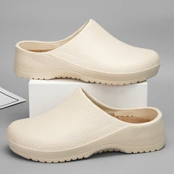 Unisex Waterproof Garden Clog and Comfortable Outdoor Sandal Slippers - 46-47 (Beige)