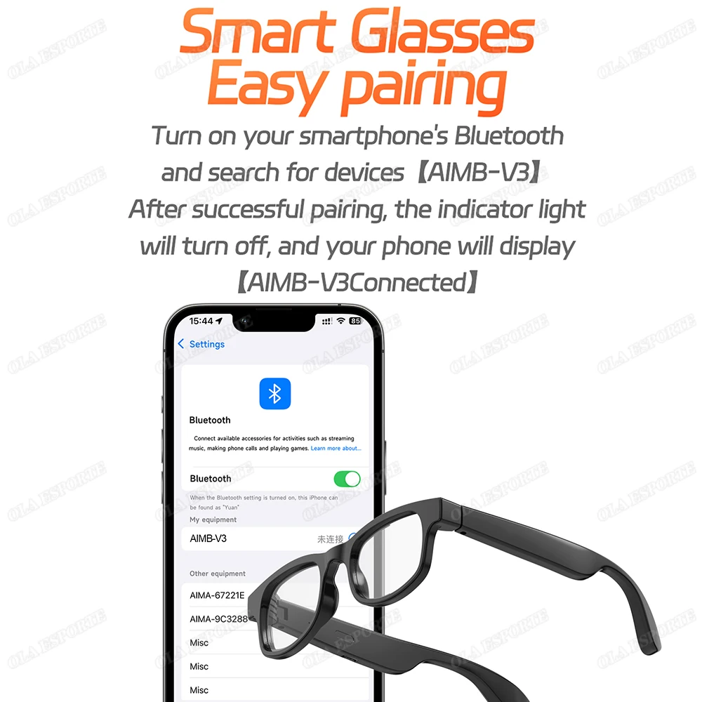 New Smart Glasses Interchangeable Lenses Multi-function Wireless Bluetooth Headset Call Music Touch Smart Sunglasses Men Women