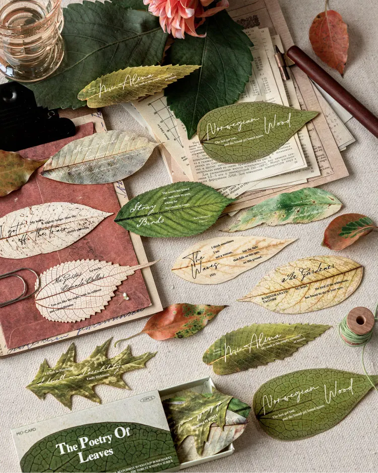10 Blatt Vintage-Blatt-Holzmaterialpapier, Scrapbooking, DIY, Fotoalbum, Collage, Tagebuch, kreatives Briefpapier – Detail 14