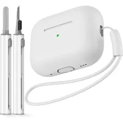 Soft Silicone Protective Case with Cleaner Pen Kit (White)