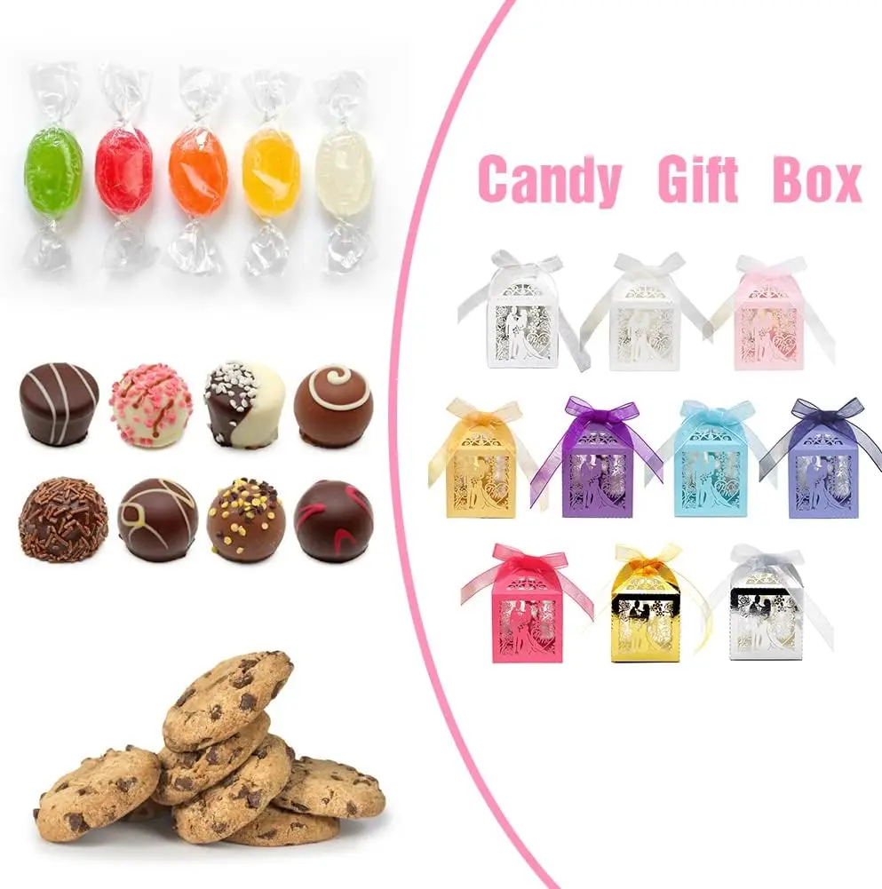 Sparkling Gold and Silver Mini Gift Box Bags – Creative Paper Packaging for Wedding Fav... - SKU MFB01448 - UGI Packaging