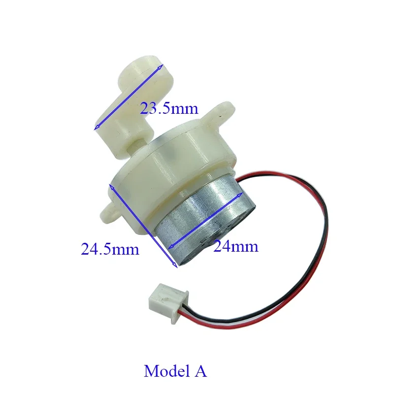 마이크로 24mm 기어 모터 300RPM, 편심 휠 저속 기어드 감속기 12RPM 모터, 로봇용, 3V 3.7V 5V 7.4V 사용 가능