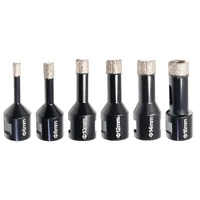 Forets brasés de 6 à 16mm, ouvre-scie cloche, coupe-carreaux, marbre, béton, outils de perçage pour meuleuse 1