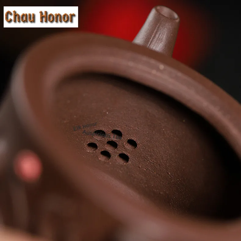 200ml Classic Yixing Purple Clay Teapots Handmade Stump Pot Raw Ore Mud Tea Infuser Kettle Chinese Zisha Tea Set Tableware Craft