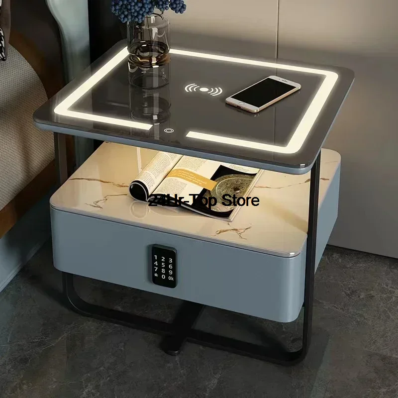 Ricarica Smart Comodini Storage Coffee Comodini Nordici Piccolo Trucco Stretto Comodini Mobili Per Biblioteche Hy50Bt