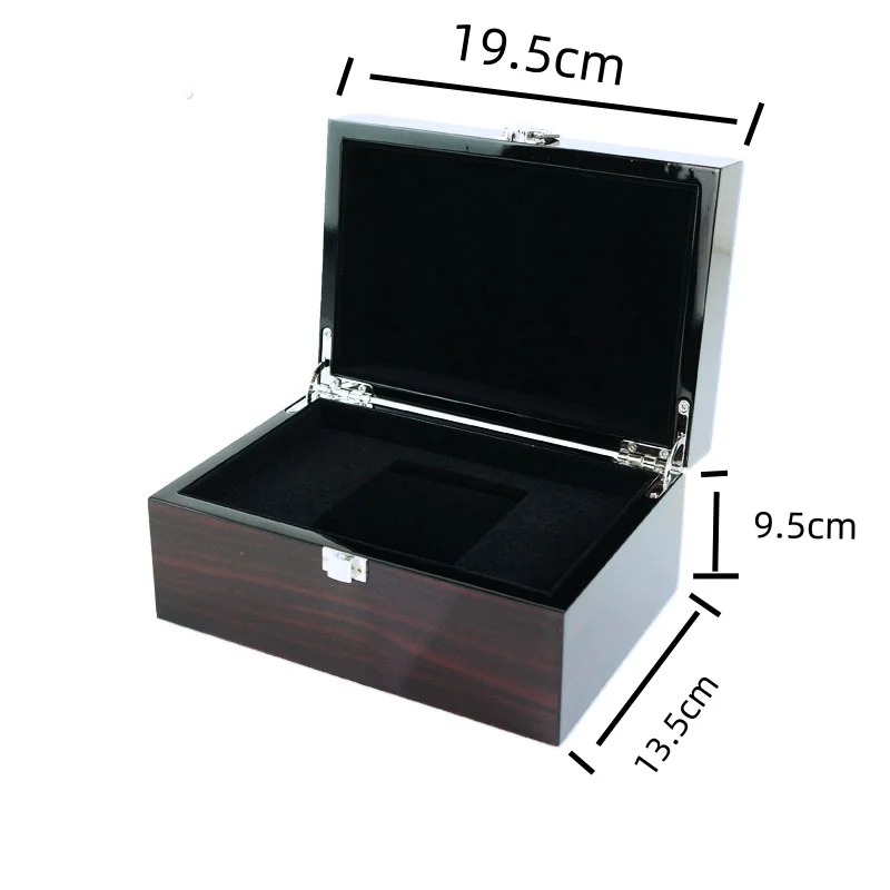 Black Glossy Paint Boutique Packaging Gift Box Watch Box Large Single and Double High Gloss Painted Wooden Gift