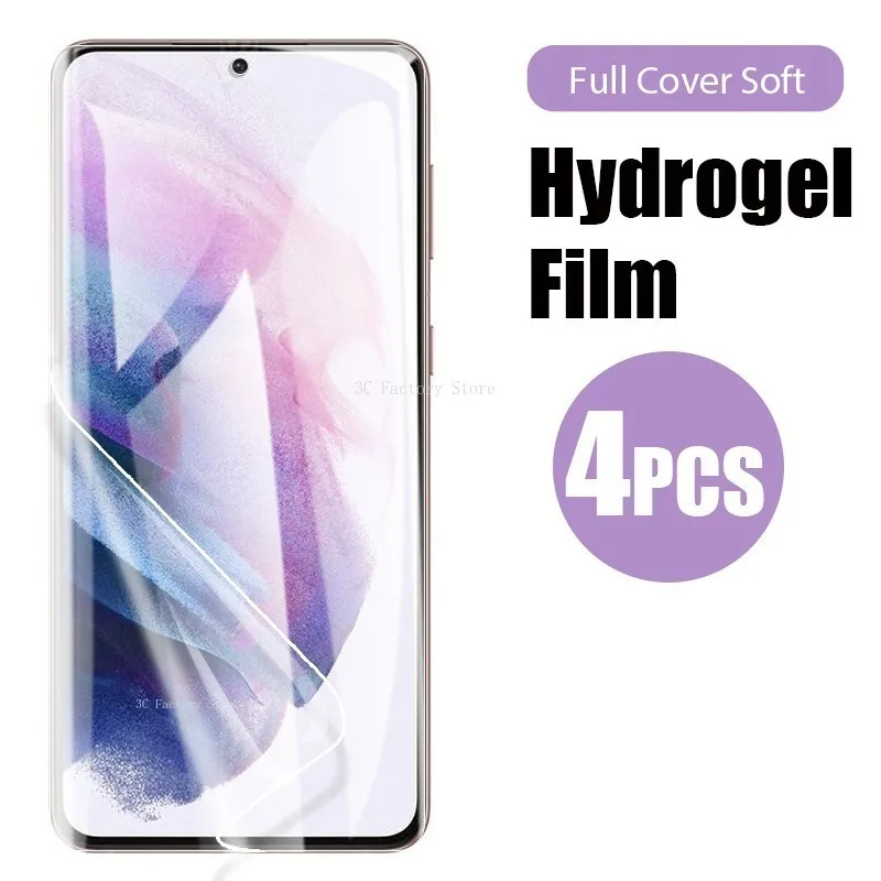 Pellicola Idrogel 4 Pezzi Per Samsung A72 A52 A71 A51 A70 A50 A12 A42 A32 Pellicola Salvaschermo Per Samsung Note 20 Ultra 10 Lite 9 8 Plus