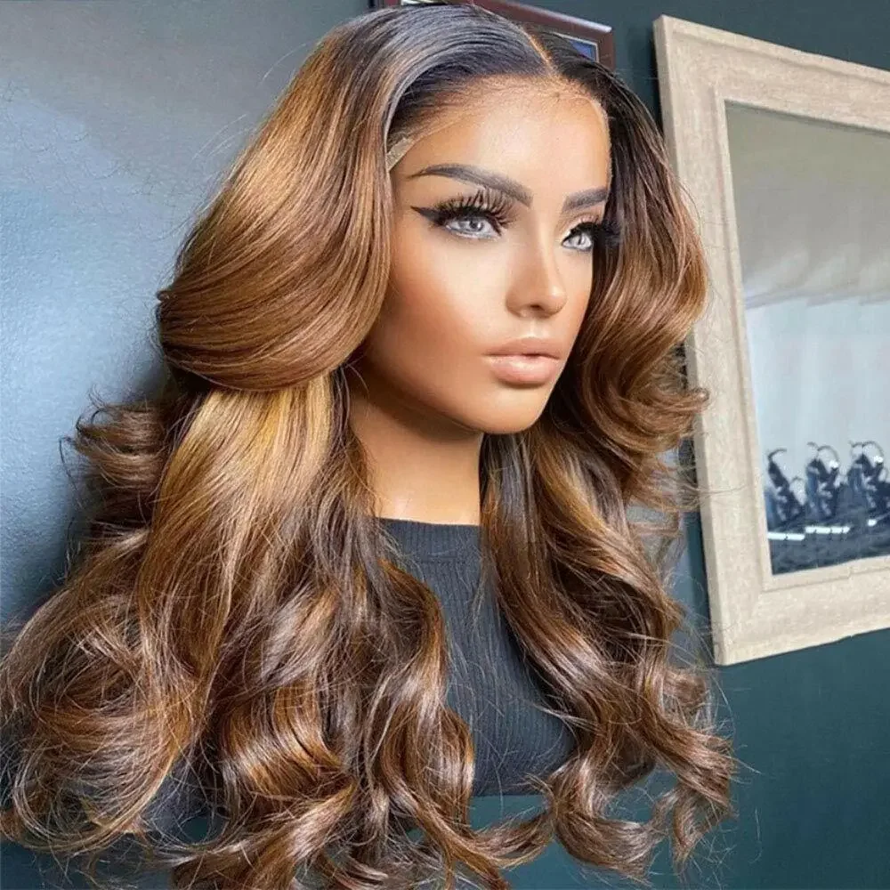 Wear Go Glueless Wig Human Hair Wigs Body Wave Wig P4/27 Highlight Pre Cut 5x5 Hd Lace Closure Brazilian Glueless Sale