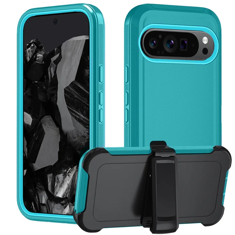 Durable 3-in-1 Rotating Belt Clip Armor Phone Case with Enhanced Shockproof Protection
