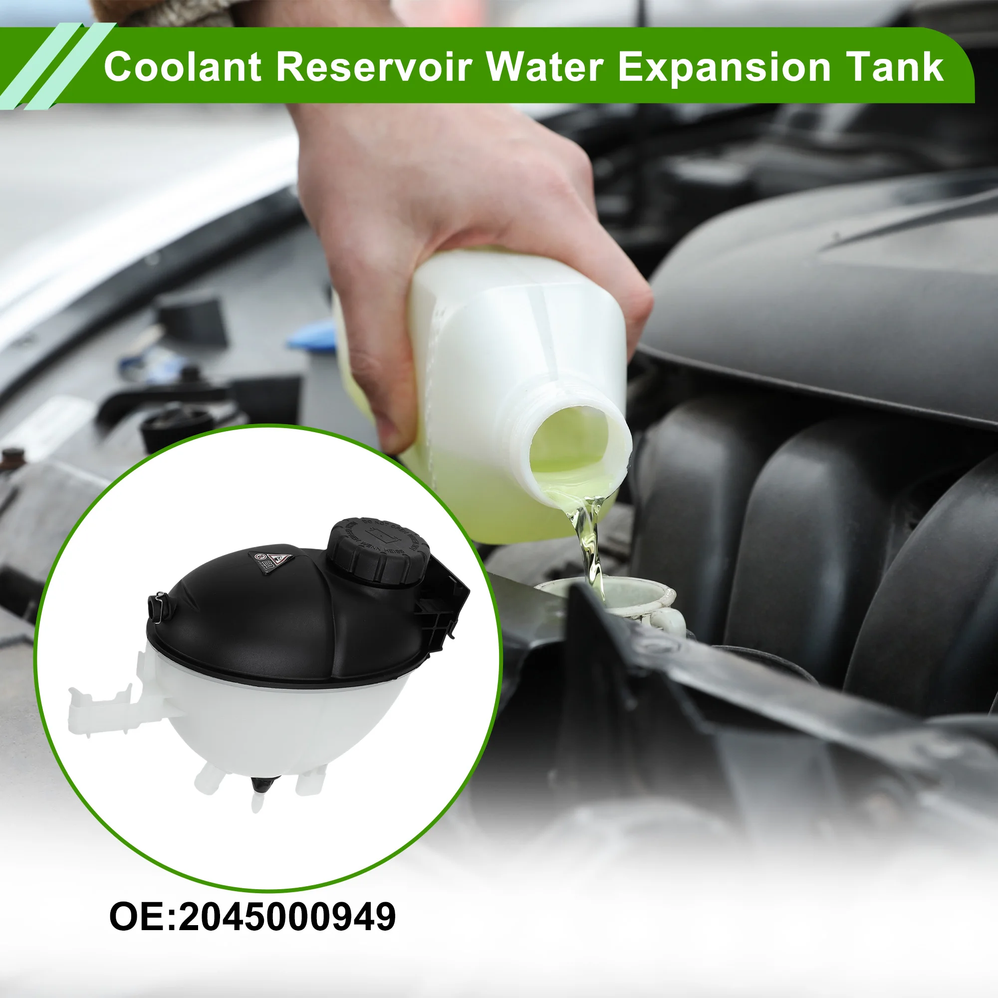 UXCELL No.2045000949 메르세데스-벤츠 C63용 냉각수 확장 탱크 AMG E550용 AMG 열 저항 냉각수 라디에이터용