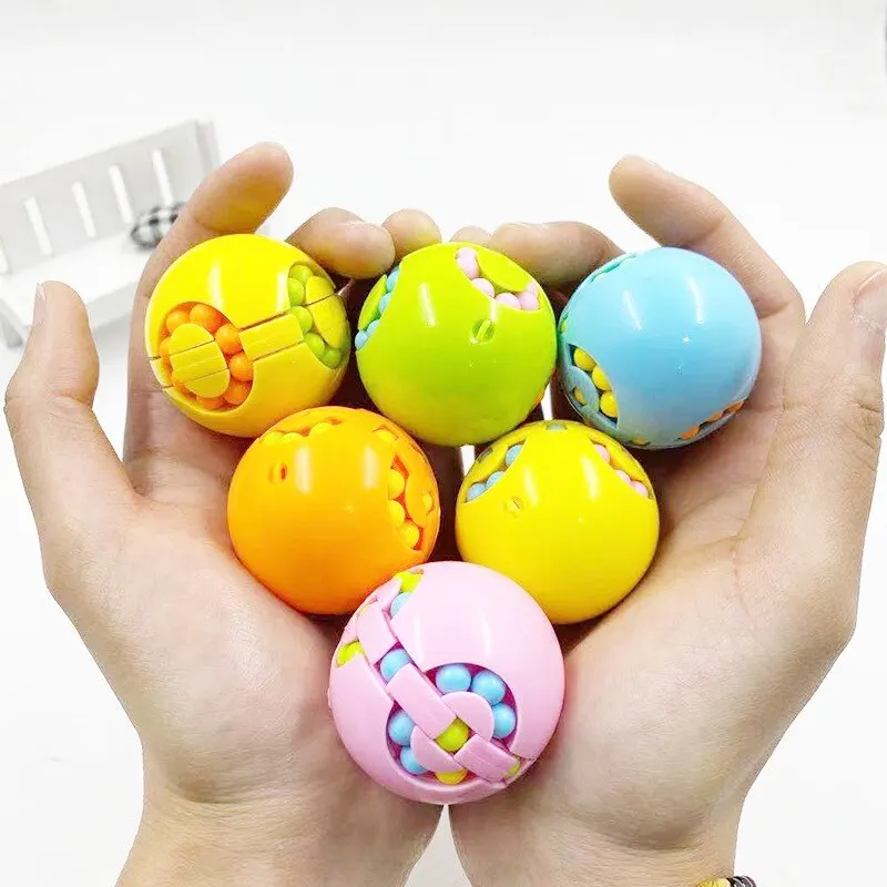 Fidget Toys Anti Stress Toys 2 Pcs Anti Stress Fingertips Thinking Development Gyroscopy Ball Magic Bean Burger Toy