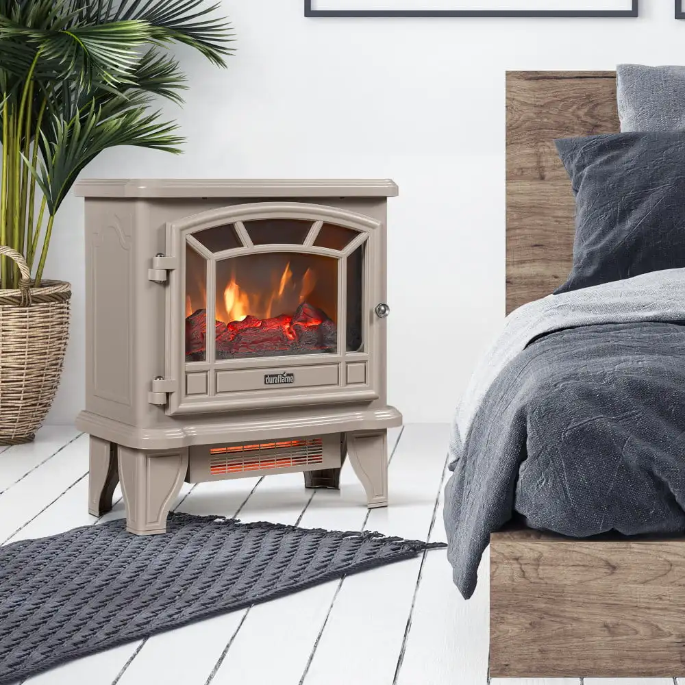 Infrared Quartz Electric Fireplace Stove Heater, Cream fireplace -  AliExpress