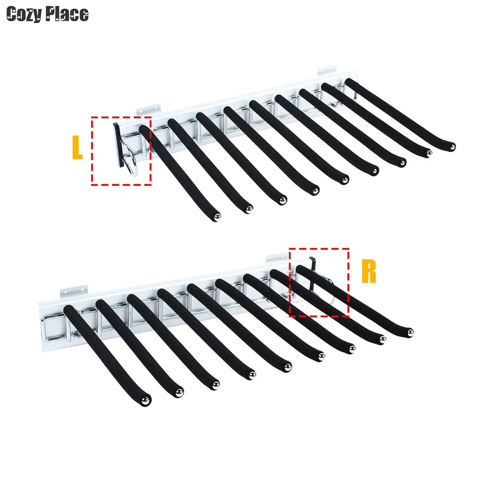 Pull Out Trousers Rack Adjustable Storage Organizer