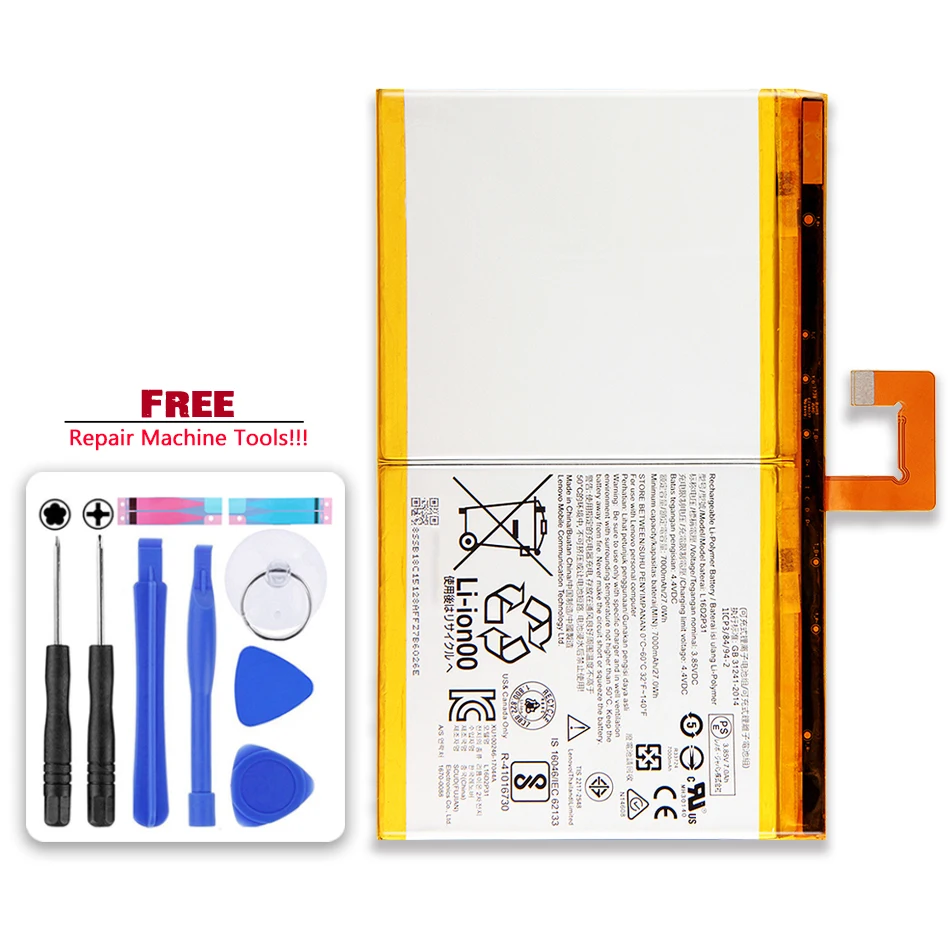 L16d2p31 7000mah Battery For Lenovo Tab 4 Tab4 10 / 10 Rel / 10 Plus ...
