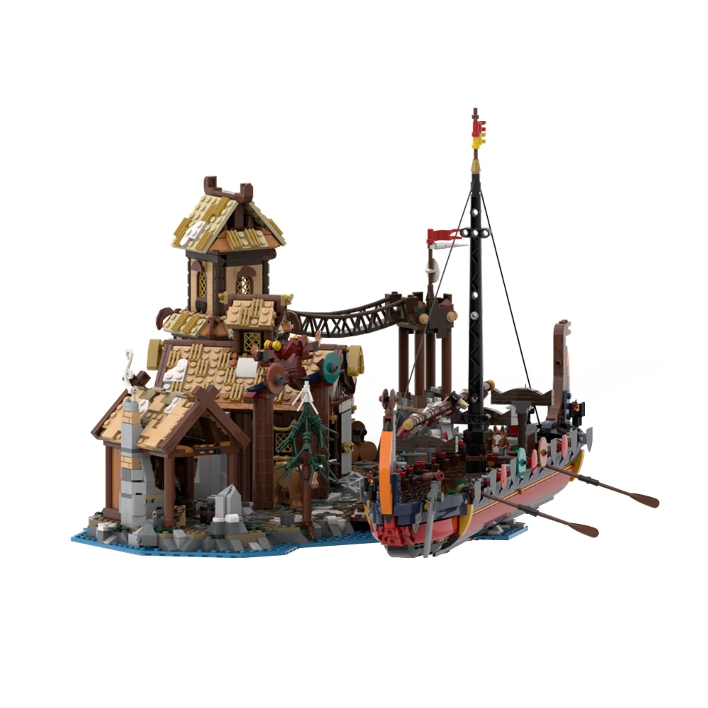 Lake Town Lego Hobbit Aliexpress BuildMOC Viking Village Big