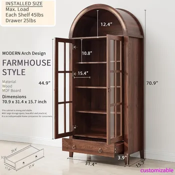 Farmhouse Glass Door Cabinet 1
