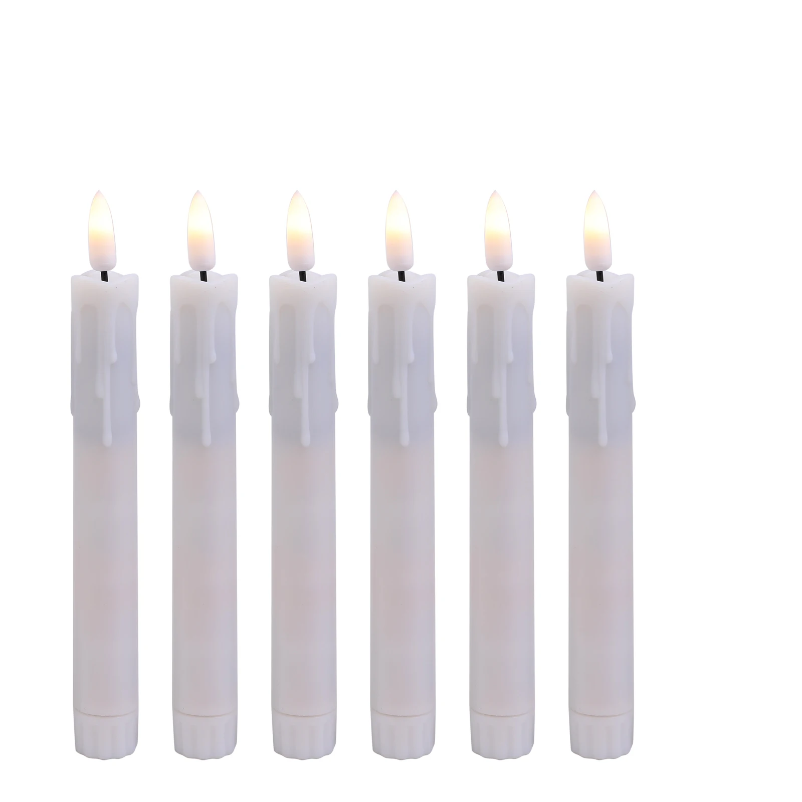 KunSwenn Candele Coniche Senza Fiamma Con Timer Remoto - 2 Pezzi Con Portacandele Scheletro Per Halloween