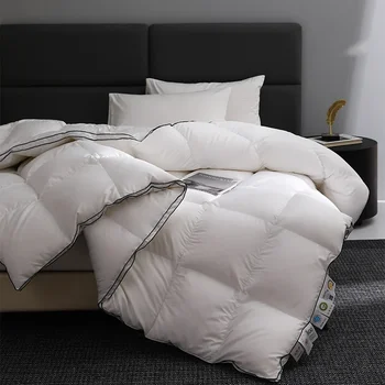 BreatheEasy Down Couette : 95% duvet d'oie, 850FP, confort annuel, sans transpiration, Queen 1
