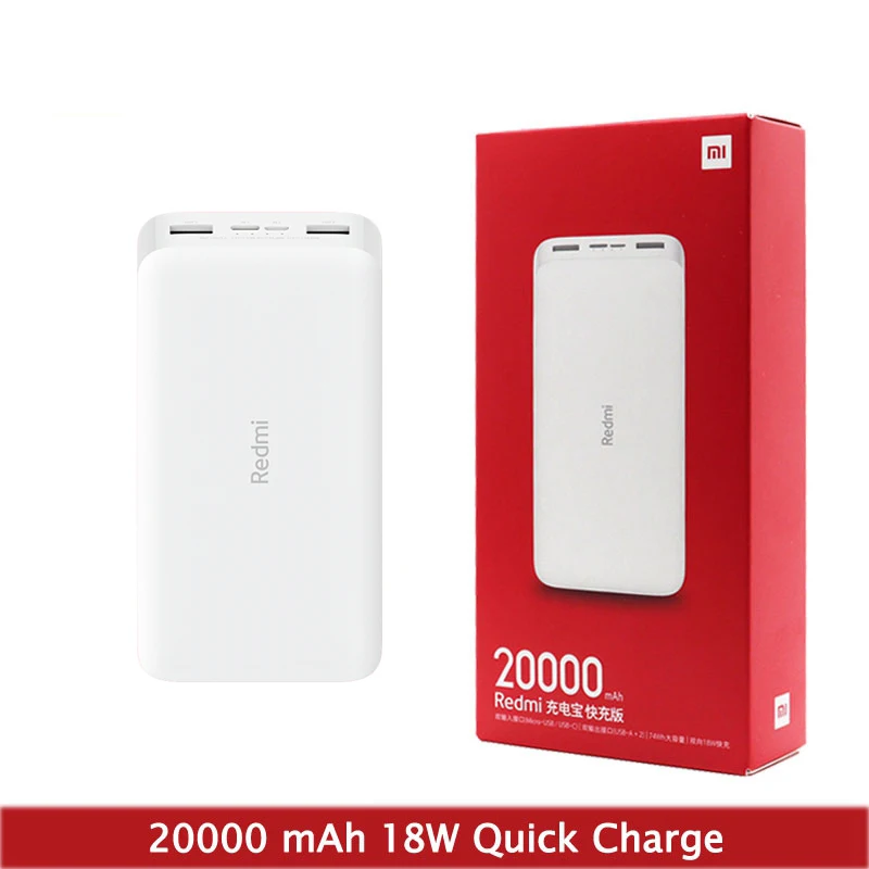Il più nuovo Xiaomi Redmi Original Power Bank 20000mAh 18W caricabatterie  portatile a ricarica rapida Powerbank a ricarica rapida