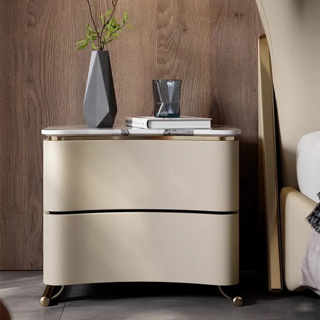 Commode de chambre à coucher, table de chevet mobile, armoire de rangement de luxe en bois pour salon, meuble de rangement Criado Mudo pour la maison 1