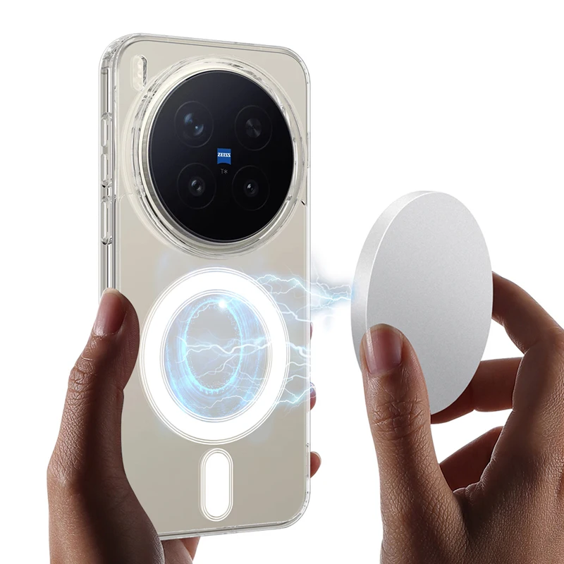Magnetic Shockproof Transparent Hard Edge Case - Premium Protection
