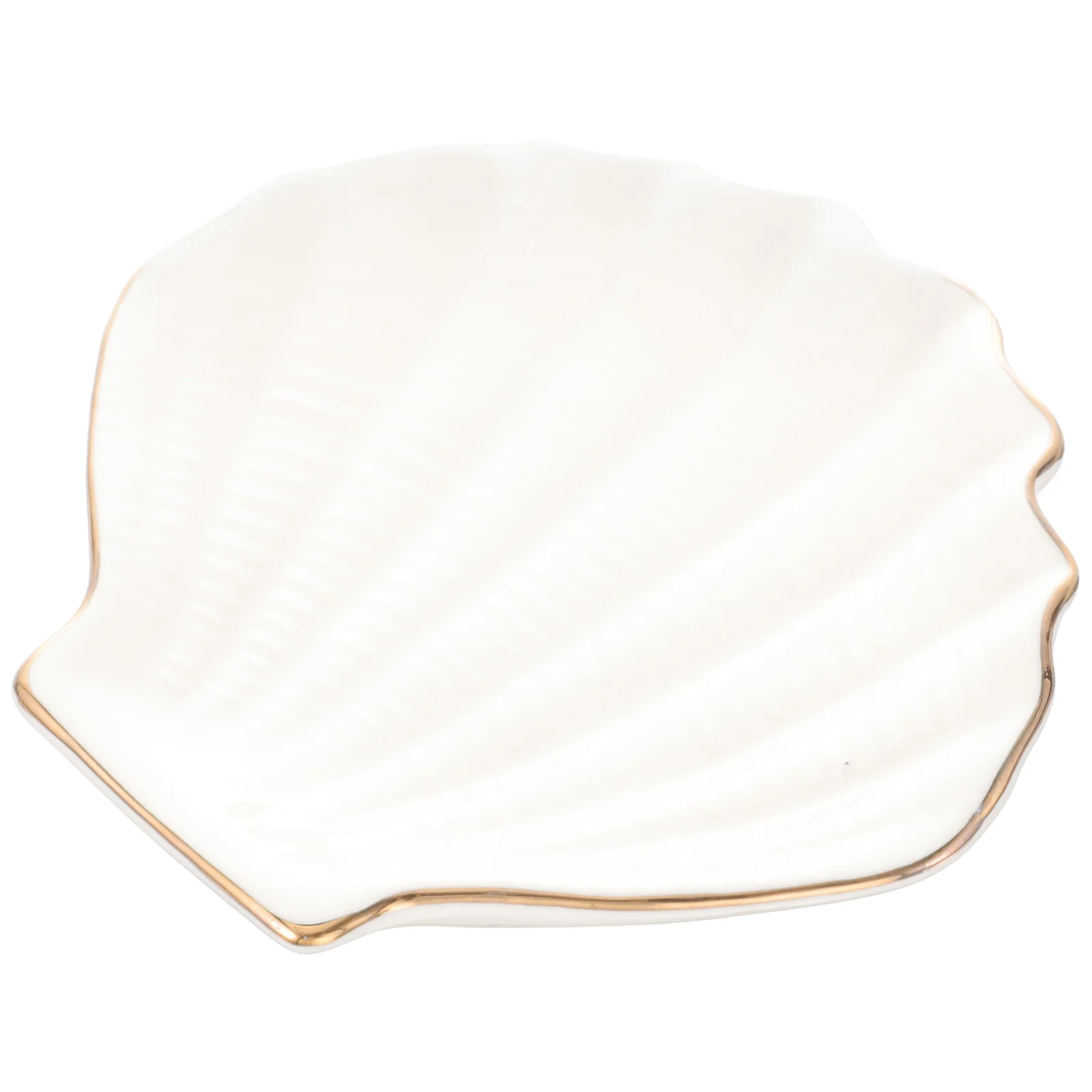 

Decor Shell Jewelry Plate Bracelet Storage Dish Tray Desktop Necklace Container White