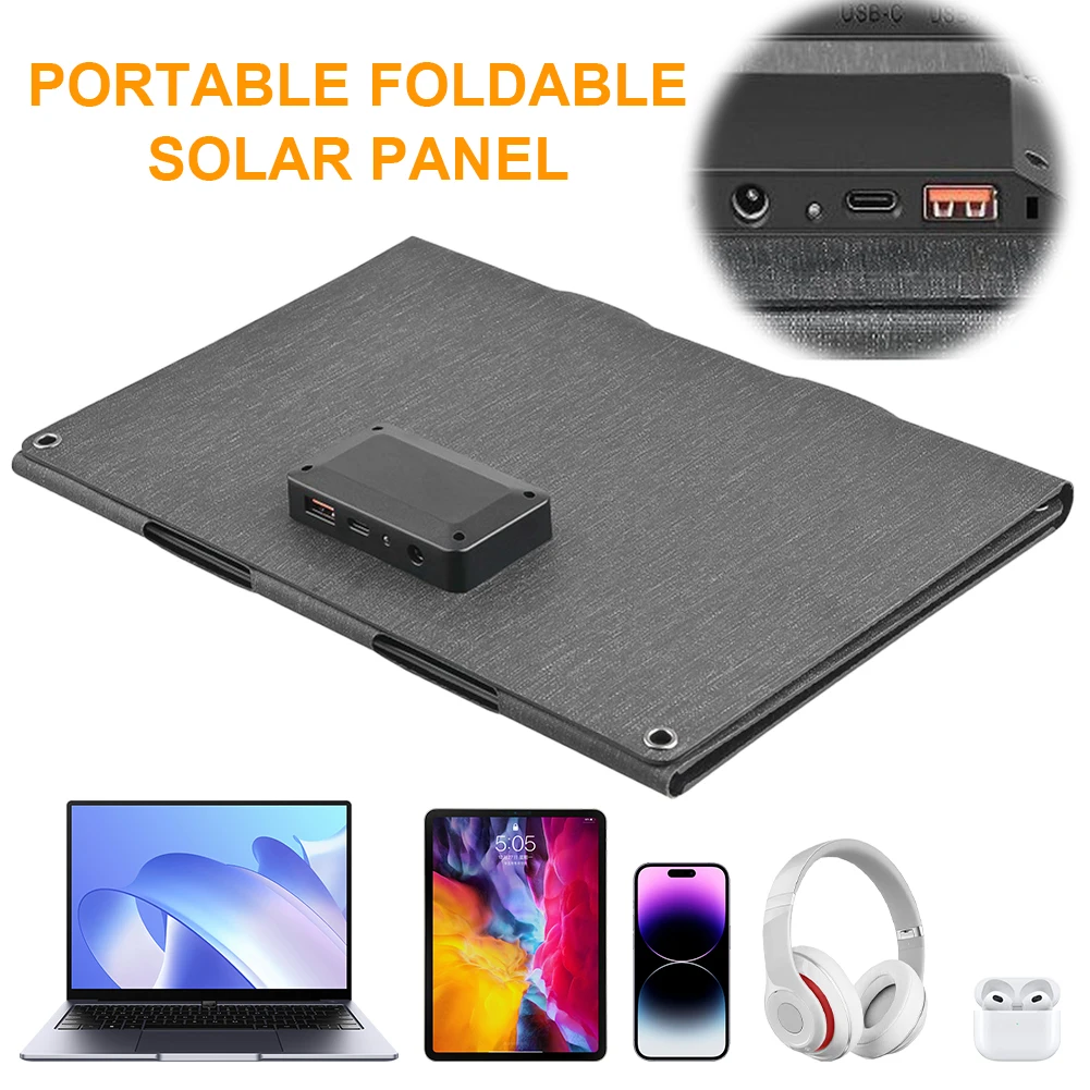 45W Foldable Solar Panel Portable Solar Panel Waterproof Outdoor Portable Folding Charger for Camping Backpacking