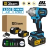 1200N.M Brushless Electric Impact Wrench Cordless Electric Wrench 1/2 Inch Lithium-Ion Battery Power Tool for Makita 18V Battery 1