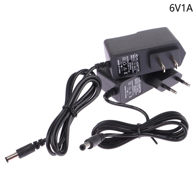 1PCS 6V1A New AC 100V-240V Converter Adapter DC 6V 1A 1000mA Power Supply  EU/US Plug DC 5.5mm x 2.1mm - AliExpress