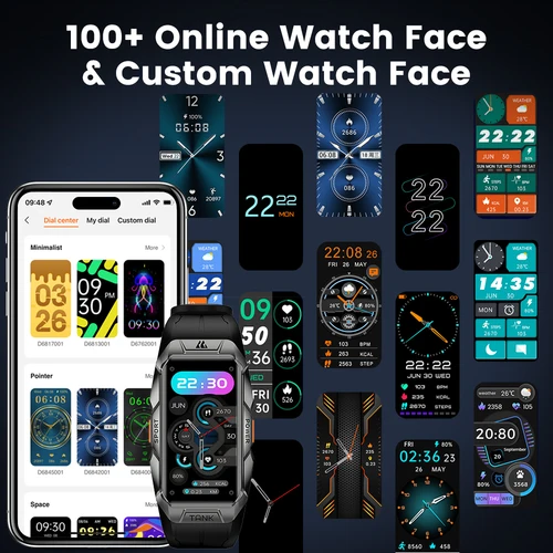 2024년형 amaztim x1, 군용 스마트워치, amoled aod 디스플레이, 10atm 방수, 심장박동수와 혈압체크,70가지 운동모드, 블루투스 스마트워치가 남성과 여성의 운동에 적합하다 6