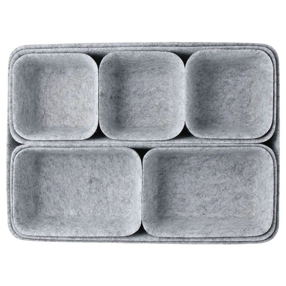 8Pcs Felt Sundries Sorting Box Portable Storage Box Pen Holder Office