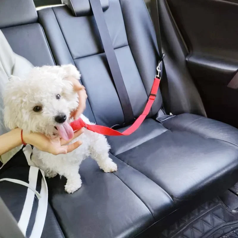 Adjustable Practical Dog Cat Pet Safety Car Seat Belt Harness Leash Travel Clip Strap Lead Car Seat Belt Pet Harnesses