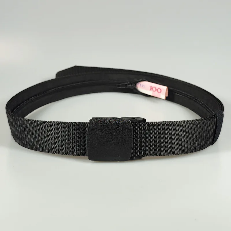 Mens Waist Belt Travel Cash Anti-Theft 125cm 3 Colors Secret Money Pocket