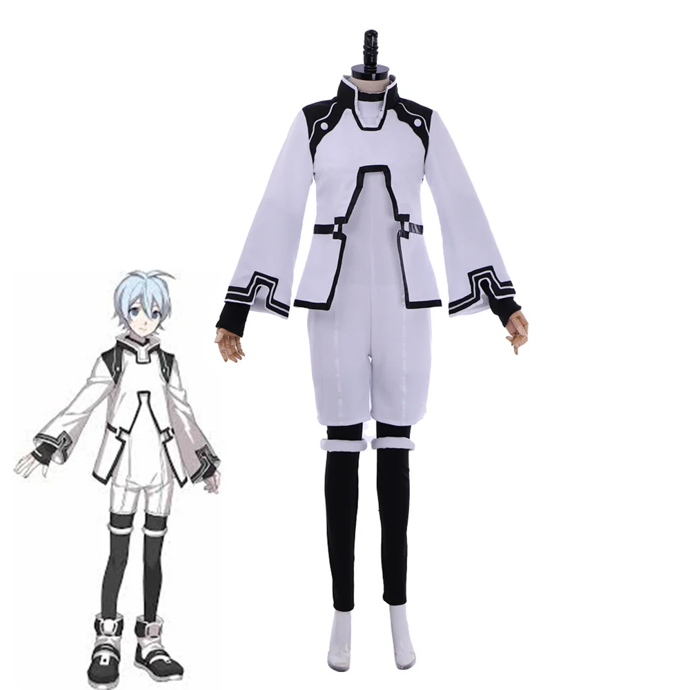 

Dimension High School Mizukami Yurio Cosplay Costume Adult Women Simple White Uniform Suits Halloween Theme Party Jumpsuits