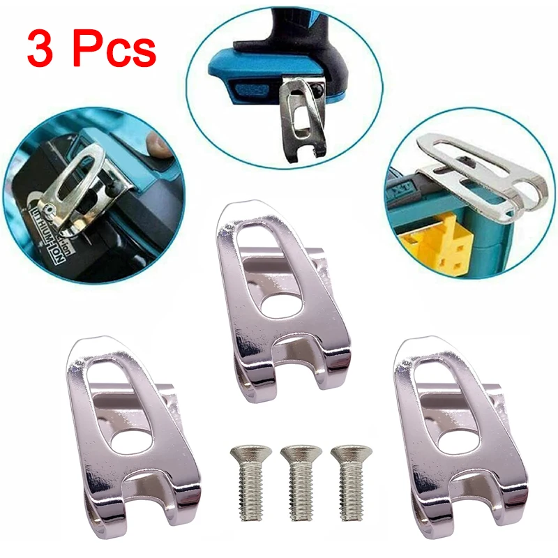 Durable Belt Clip Hook Set with Screws - Tool Accessories Kit