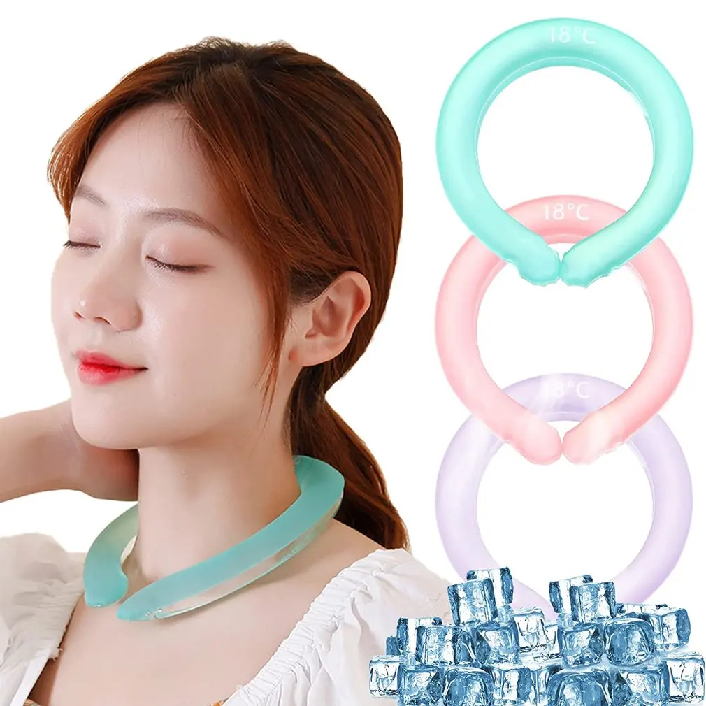

Cooling Neck Ring Cool Freeze Neck Band Reusable Summer Outdoor Sports Running Cycling Cold Collar Ice Cushion Chill massage