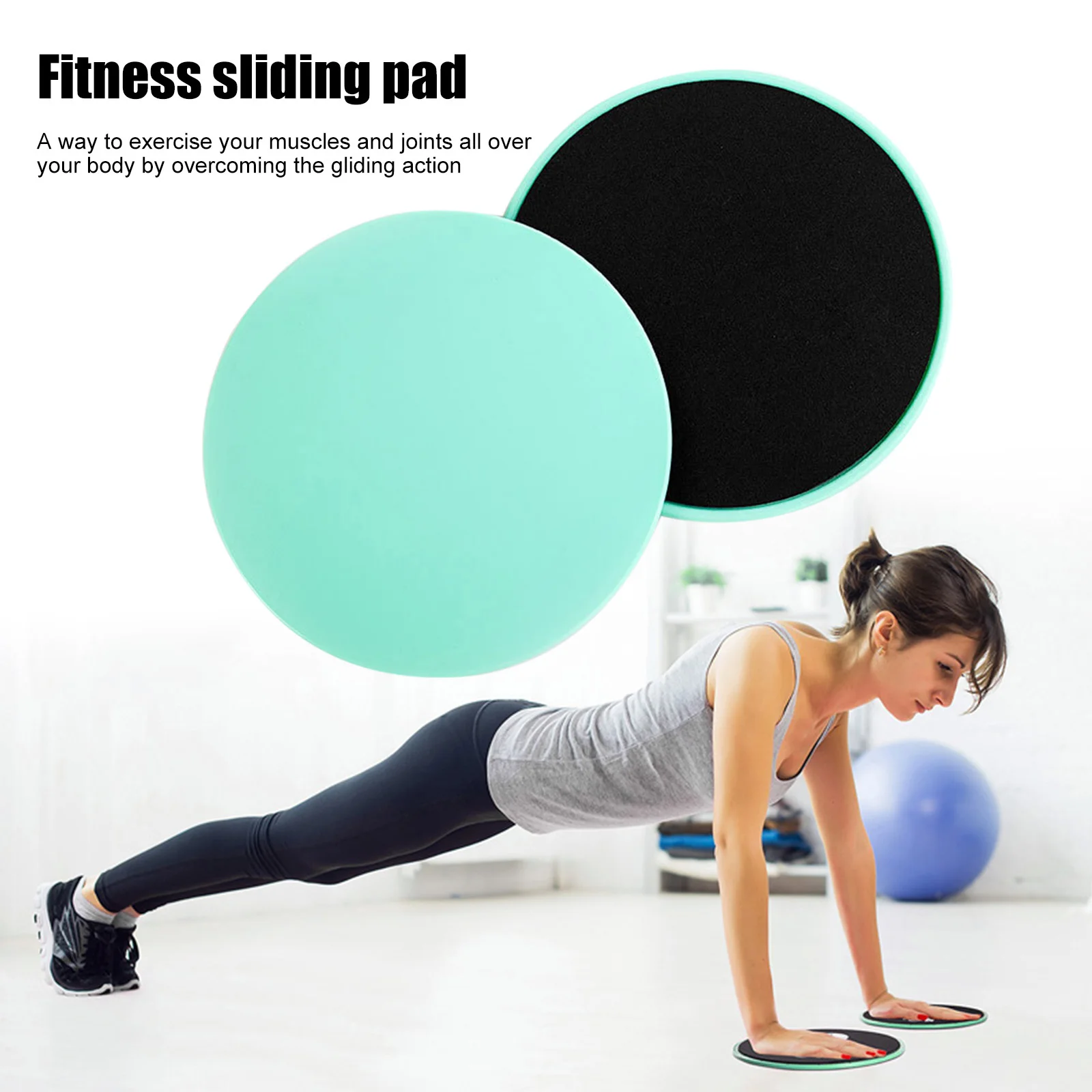 2pcs Sliding Gliding Fitness Discs Abdominal Exercise Sliding Plate