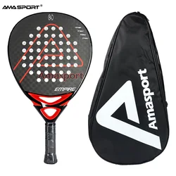 AMASPORT Padel Rackets UK Top Ranked Quality EVA 12K Carbon Fiber Diamond Shape Paddel Tennis Racket for Advanced Players