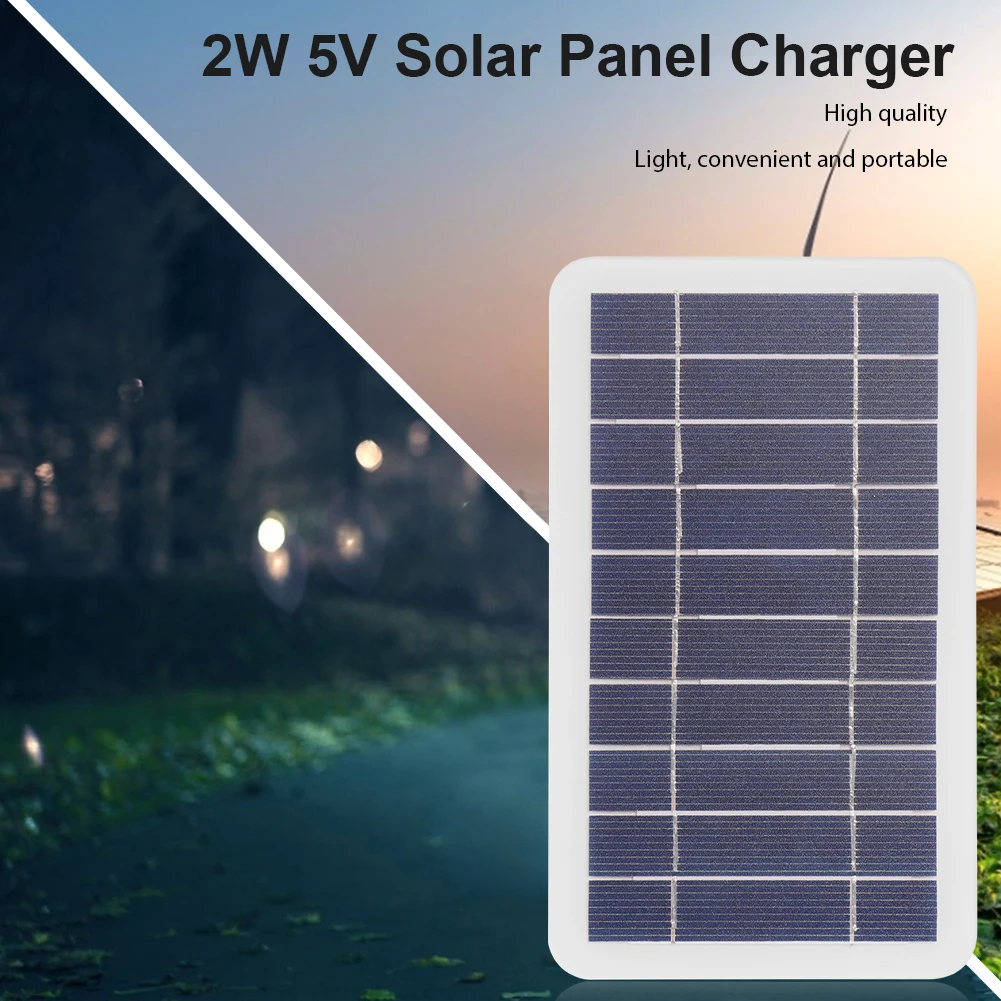 Portable Solar Charger USB Solar Charger Panel 5V 2W 400mA Portable Output for Cell Mobile Phone Chargers