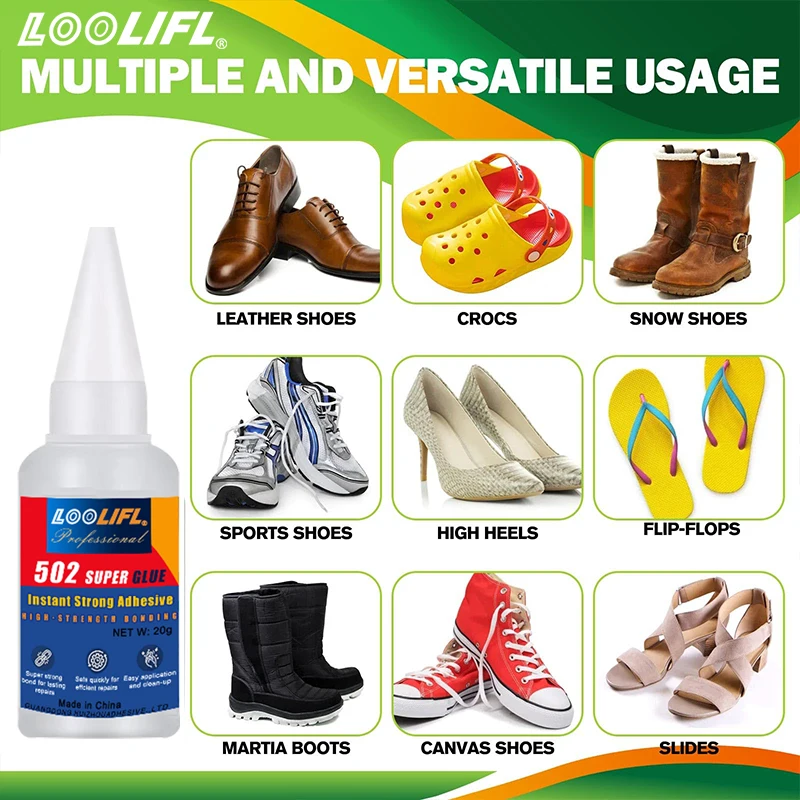 LOOLIFL 502 Strong Waterproof Shoe-Repairing Adhesive