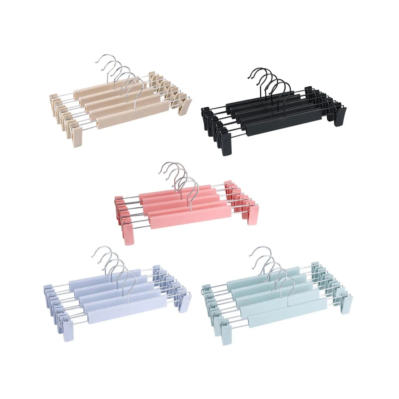 5 Pezzi Pantaloni Appendiabiti Risparmio Armadio Organizzatore Pantaloni Rack Armadio Organizzatore Di Immagazzinaggio Per Cinture Leggings Asciugaman