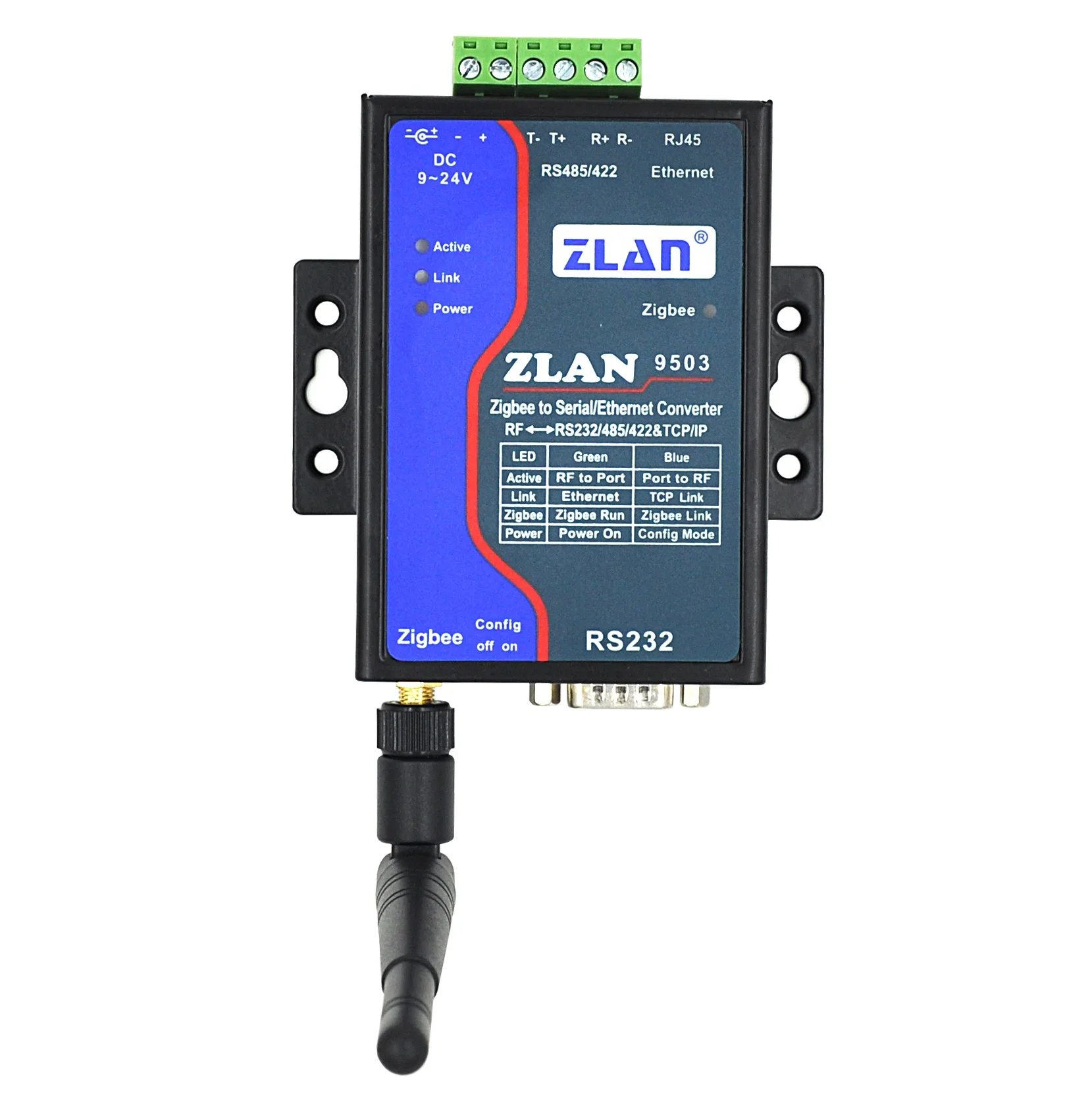 Lazmin Convertisseur Ethernet RJ45 vers RS232 à 1 Port, RJ45 vers RS232