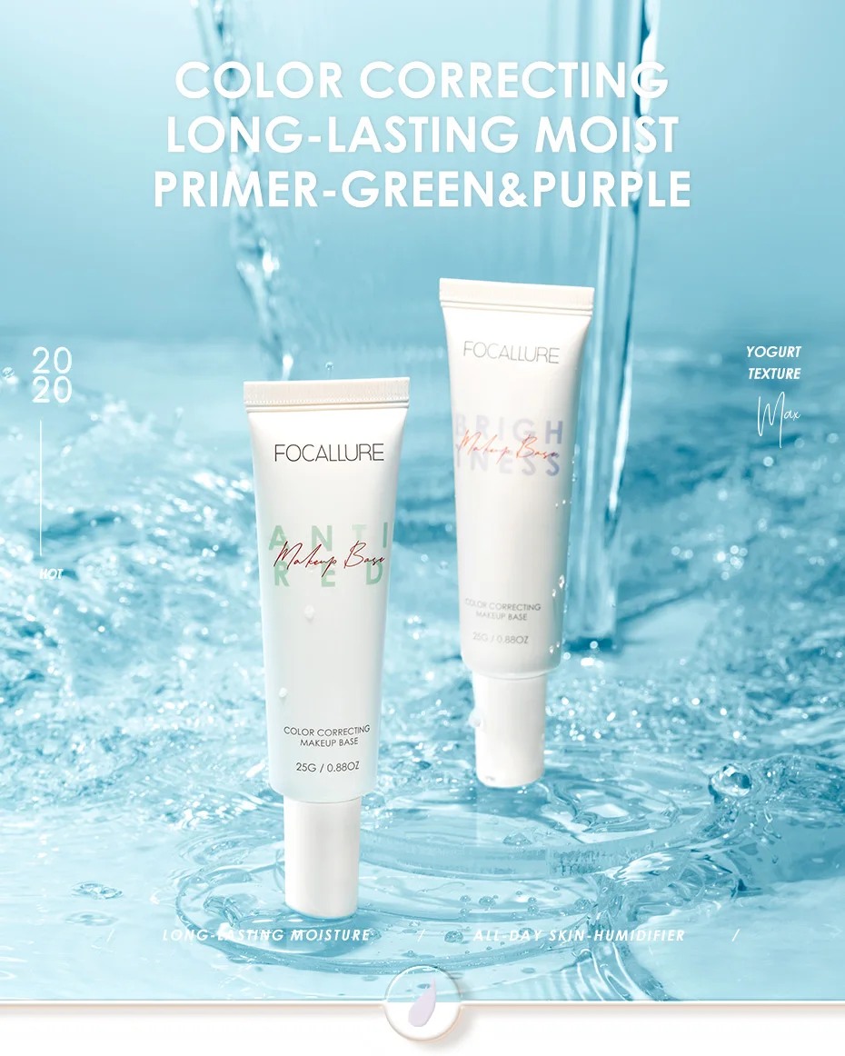 Description Picture 2 of itemFOCALLURE Face Primer Moisturizing Cream Before Makeup Lasting Oil-control Corrector For Skin Color Redness Dullness Acne Fixer